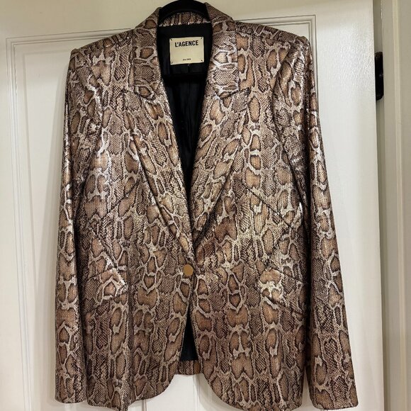 L'AGENCE Jackets & Blazers - SALE NEW Fabulous Excellent L'Agence Sequin Animal Print Jacket sz 6